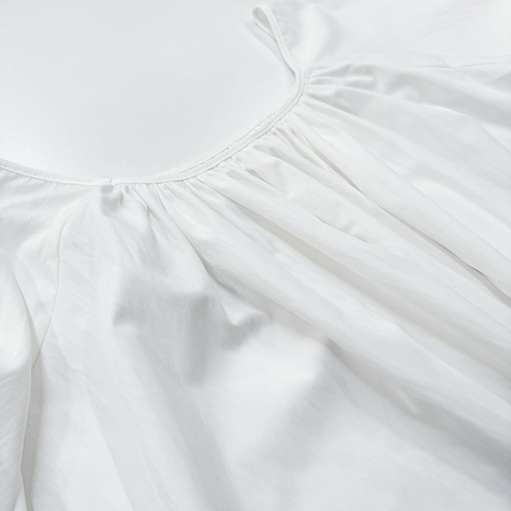 French Loungewear Maxi Dress with Ruffle Cuffs(MA397) - Mariam's Collection