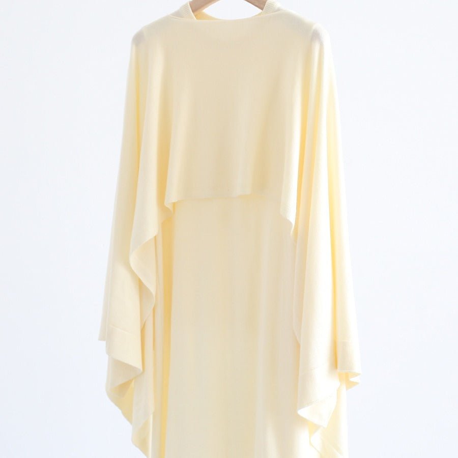 French - Style Two - Piece with Draped Poncho (MS310) - Mariam's Collection