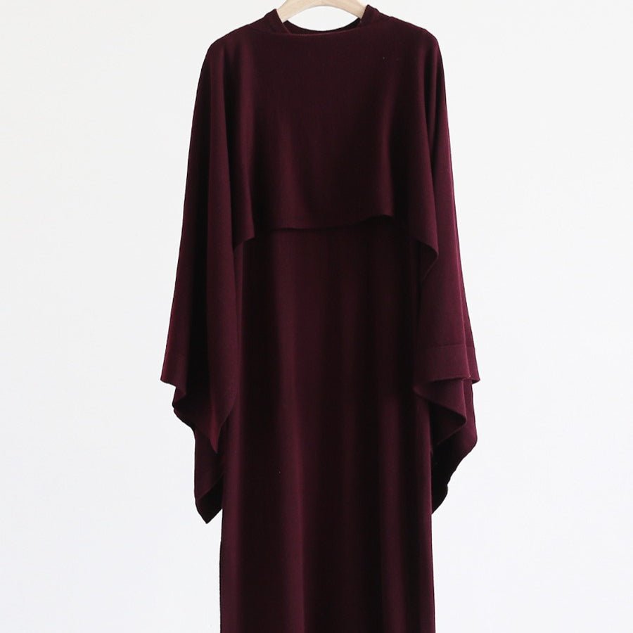 French - Style Two - Piece with Draped Poncho (MS310) - Mariam's Collection