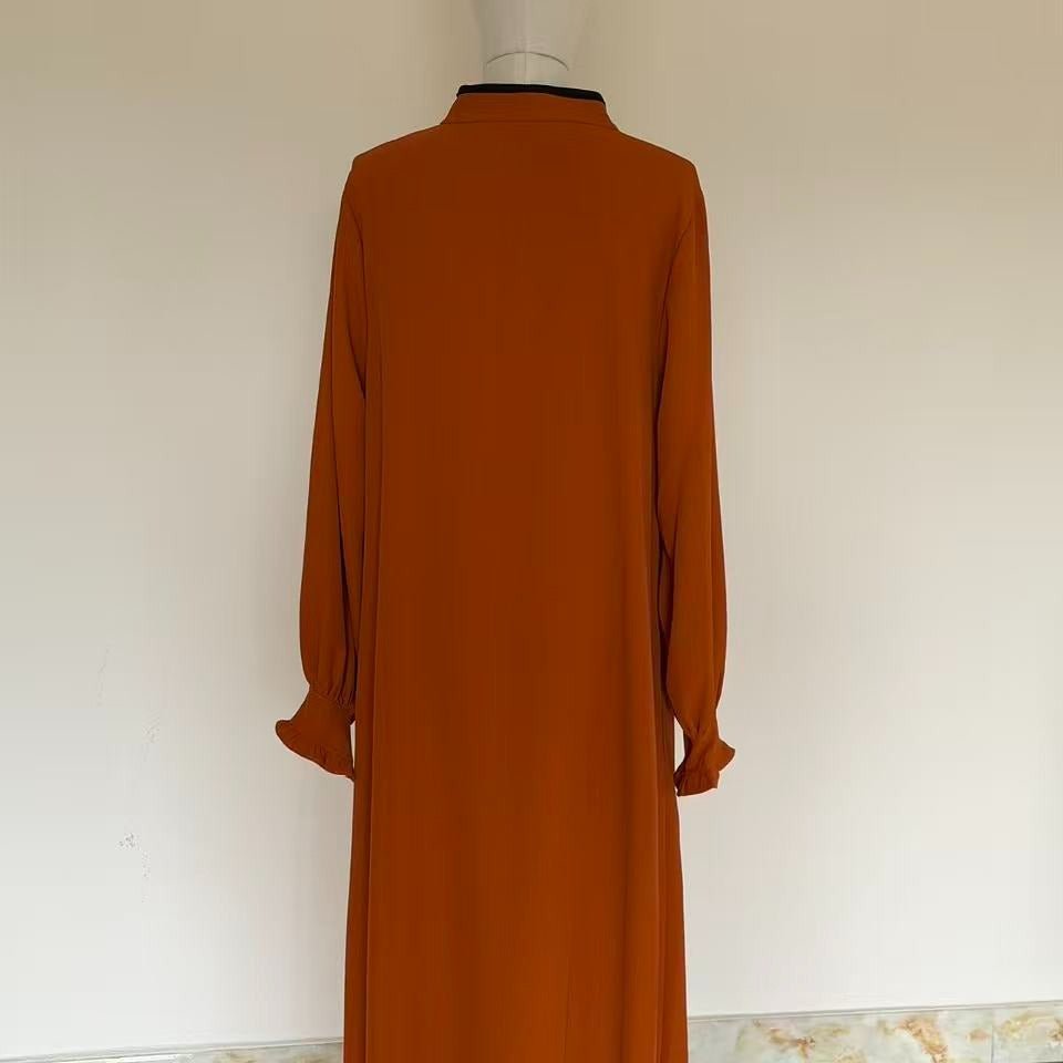 Full-Length Zip-Front Abaya with Pockets - MP069 - Mariam's Collection