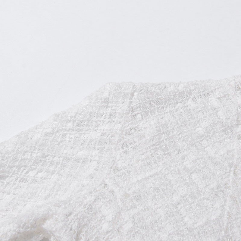 Geometric Lace Mock Neck Maxi Dress(MS397) - Mariam's Collection