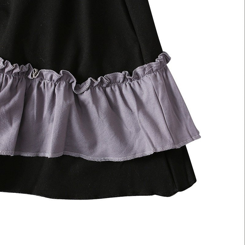 Girls Dress & Hijab Set with Contrast Trim(MKG025) - Mariam's Collection