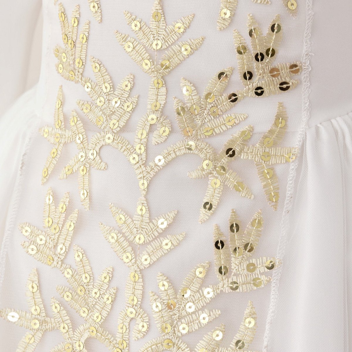 Girls Embroidered Princess Dress with Tulle Overlay(MKG022) - Mariam's Collection