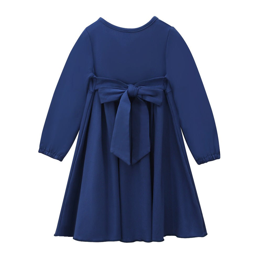 Girls Navy Dress & Hijab Set(MKG024) - Mariam's Collection
