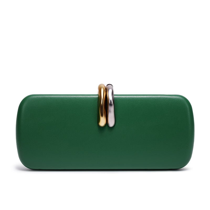 Bottom view of structured clutch bag base