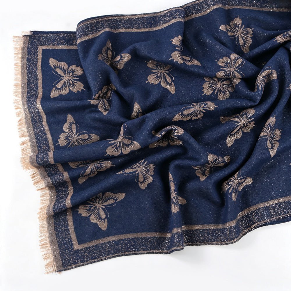 Gold-Thread Jacquard Hijab(MH262) - Mariam's Collection