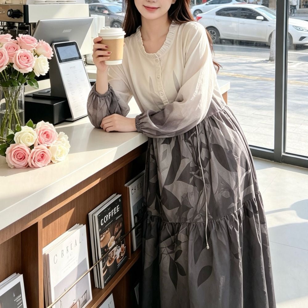 Gradient Tie - Dye Loose Maxi Dress(MS404) - Mariam's Collection
