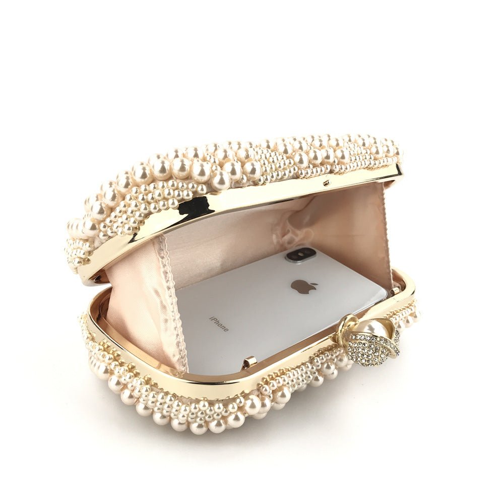 Hand - Beaded Pearl Evening Elegance Handbag (MAC286) - Mariam's Collection