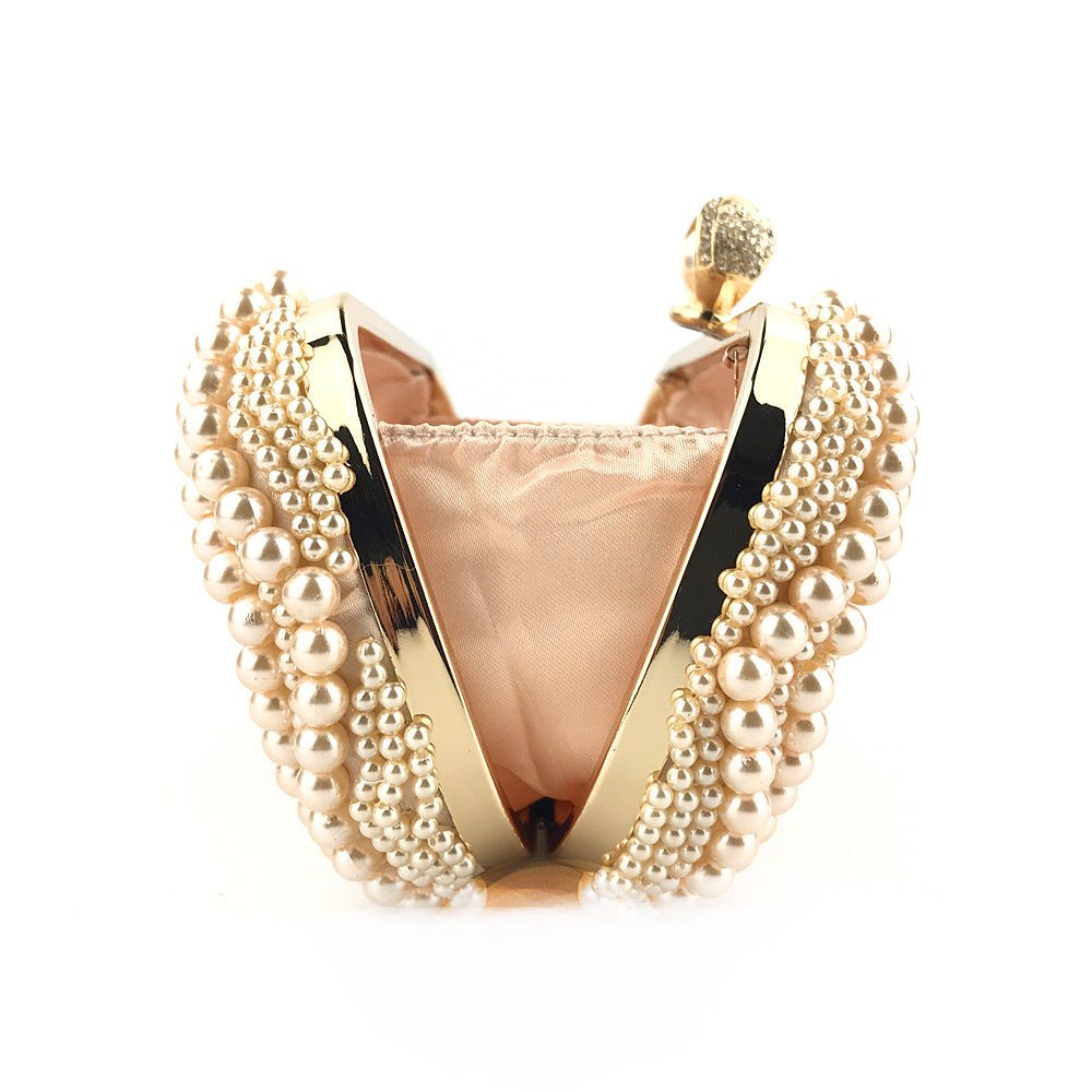 Hand - Beaded Pearl Evening Elegance Handbag (MAC286) - Mariam's Collection