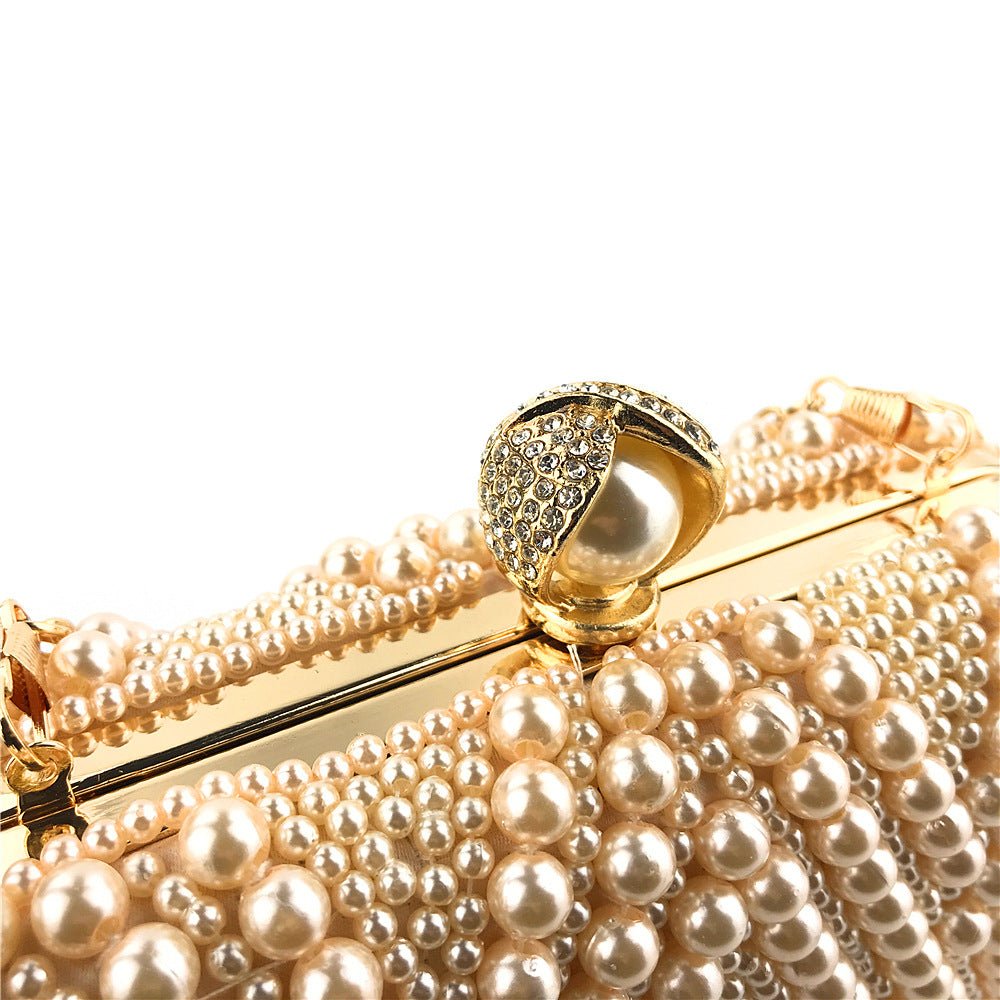 Hand - Beaded Pearl Evening Elegance Handbag (MAC286) - Mariam's Collection