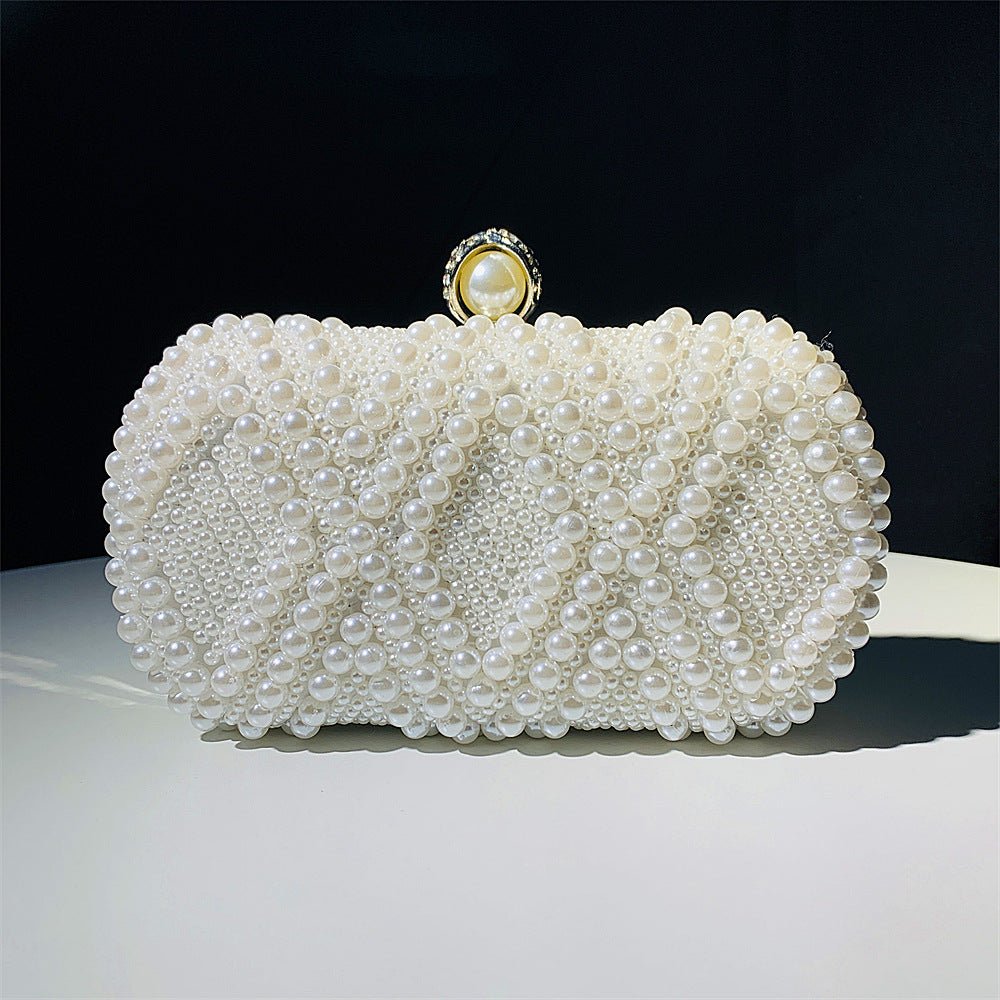 Hand - Beaded Pearl Evening Elegance Handbag (MAC286) - Mariam's Collection