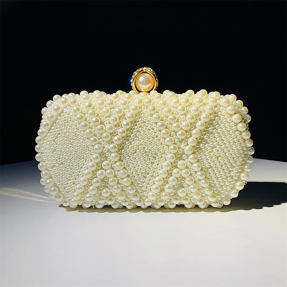 Hand - Beaded Pearl Evening Elegance Handbag (MAC286) - Mariam's Collection