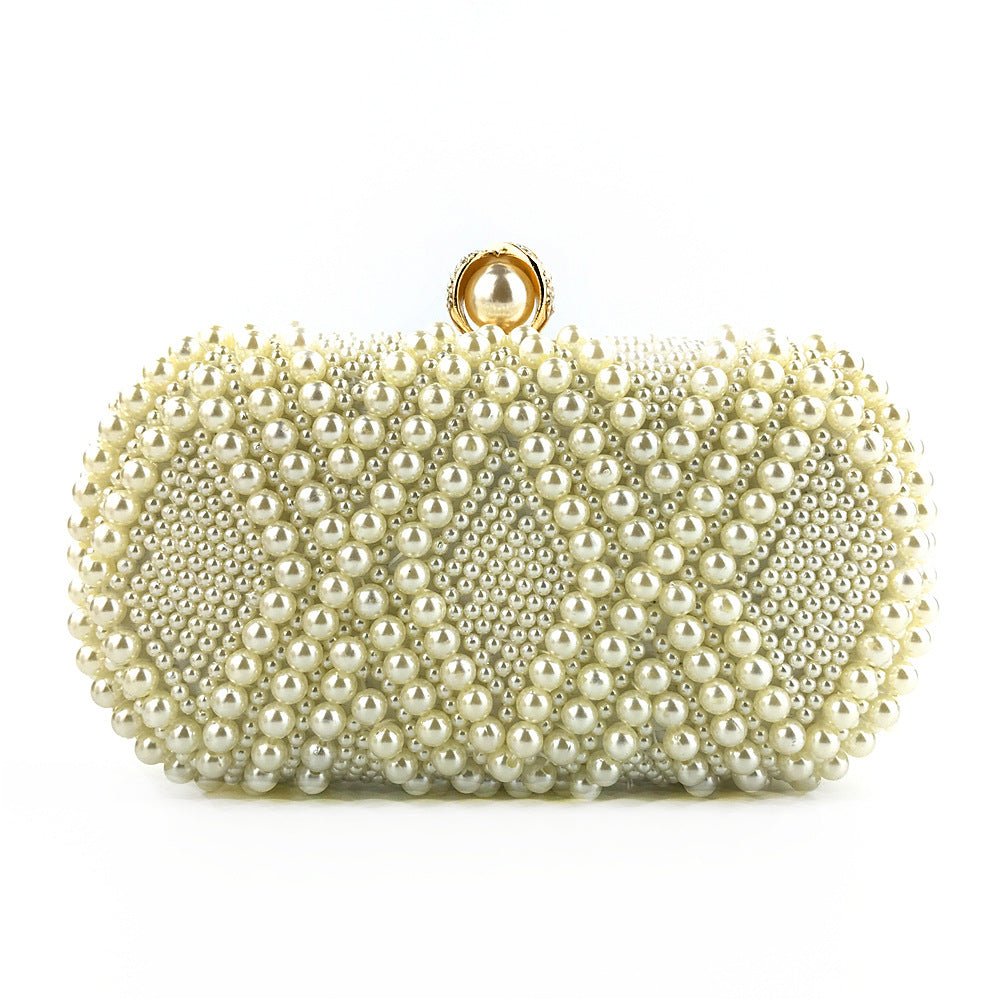 Hand - Beaded Pearl Evening Elegance Handbag (MAC286) - Mariam's Collection