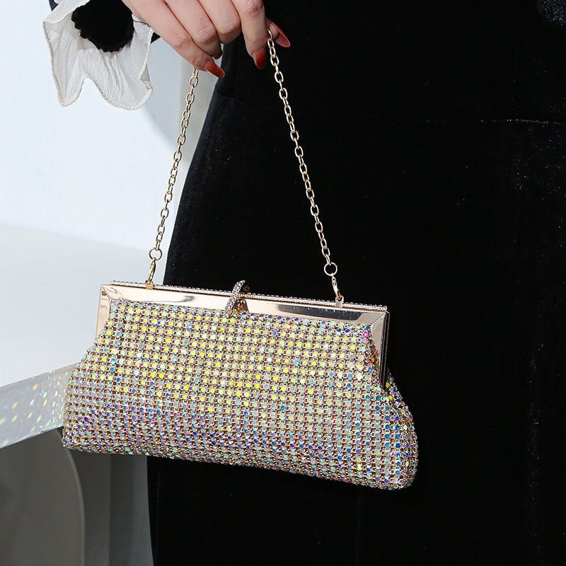 Handmade Rhinestone Crystal Evening Clutch Bag – Luxury Sparkling Party Handbag (MAC487) - Mariam's Collection