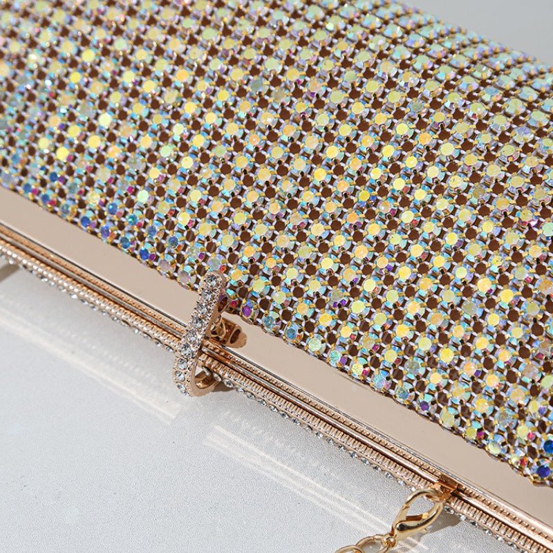 Handmade Rhinestone Crystal Evening Clutch Bag – Luxury Sparkling Party Handbag (MAC487) - Mariam's Collection