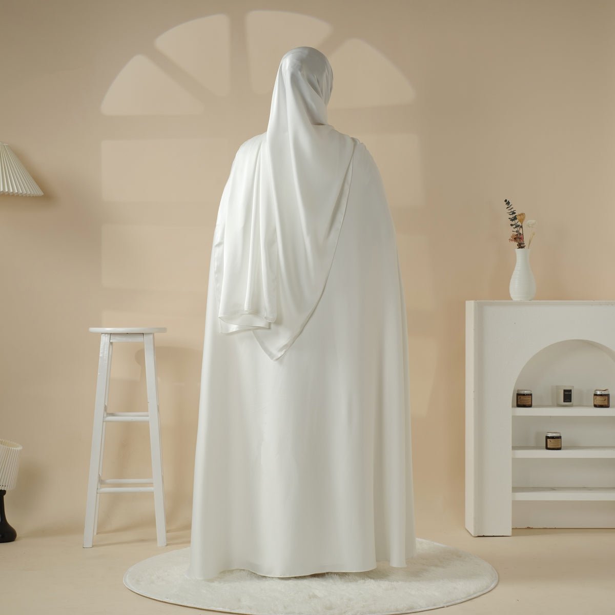 Haute Couture Abaya, Heavy - Crafted 3 - Layer Cape Abaya (MA096) - Mariam's Collection