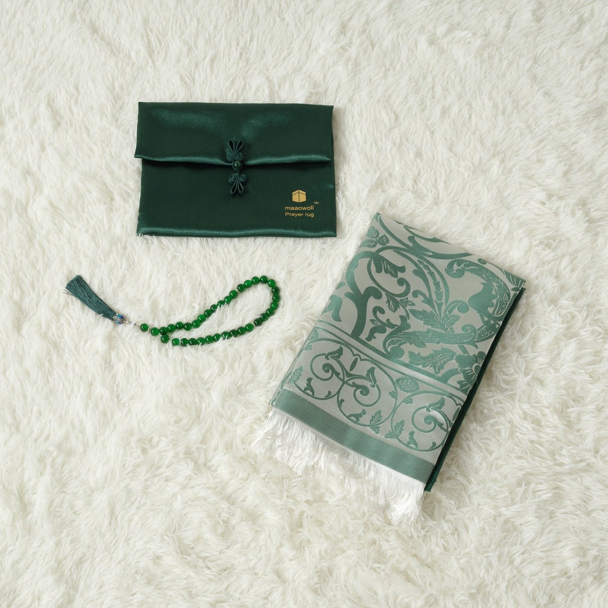 Haute Eco - Friendly New Prayer Mat and Tasbeeh Set(MR068) - Mariam's Collection