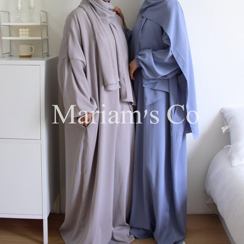 Hijab Attached Hooded Abaya With Pockets (MA0011) - Mariam's Collection