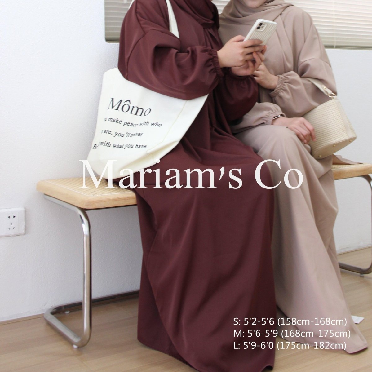 Hijab Attached Hooded Abaya With Pockets (MA0011) - Mariam's Collection