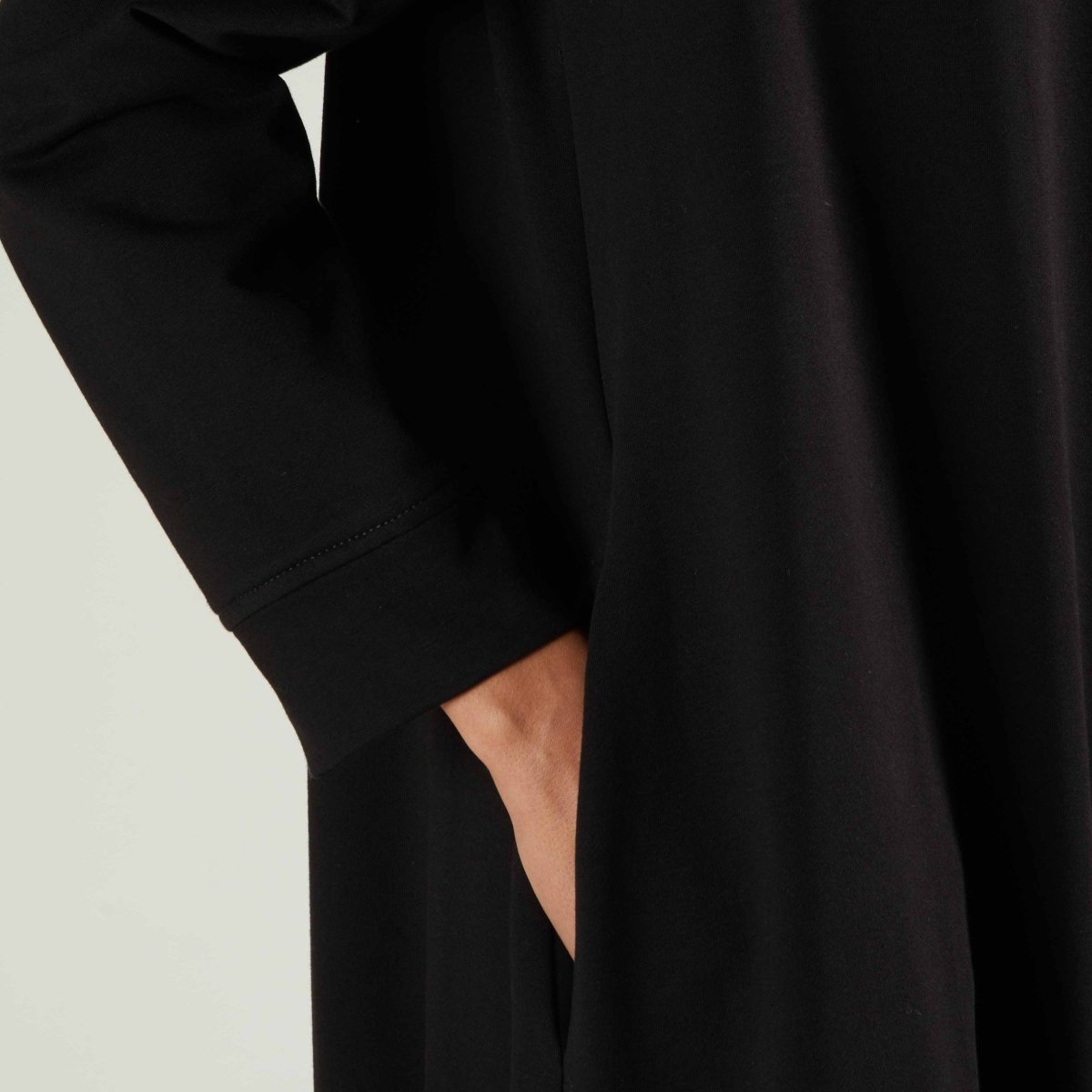 Hooded French Terry Abaya (MA340) - Mariam's Collection