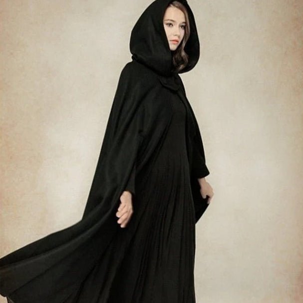 Hooded Shawl Extended Cape Coat, Versatile 5-Color Hooded Shawl Poncho