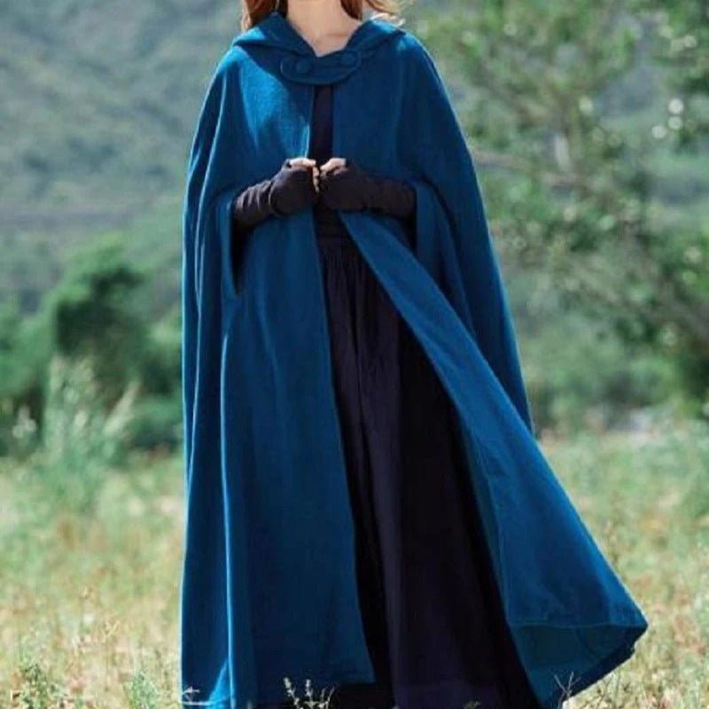 Hooded Shawl Extended Cape Coat, Versatile 5-Color Hooded Shawl Poncho