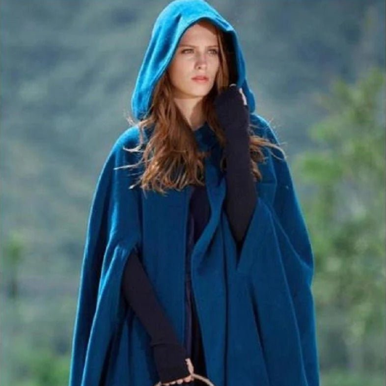 Hooded Shawl Extended Cape Coat, Versatile 5-Color Hooded Shawl Poncho
