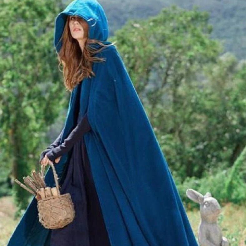 Hooded Shawl Extended Cape Coat, Versatile 5-Color Hooded Shawl Poncho