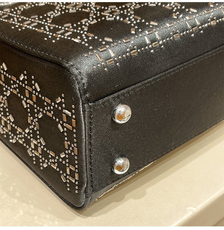 Hot diamond heavy industry high-end satin Princess Diana bag