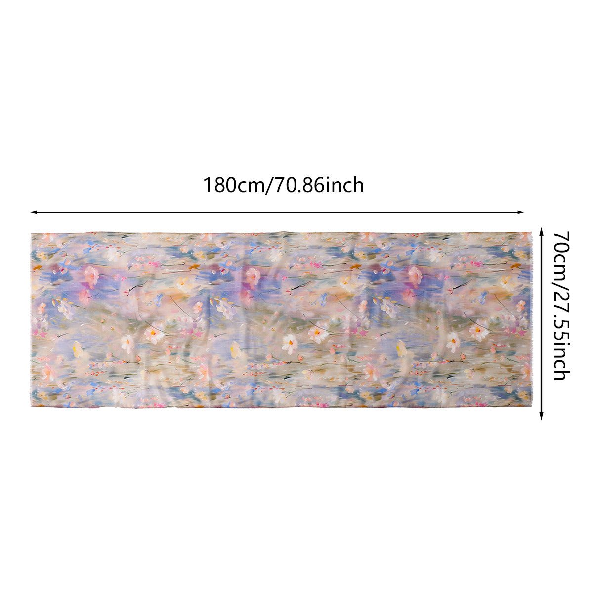 Impressionist Floral Print Lightweight Hijab Scarf(MH250) - Mariam's Collection