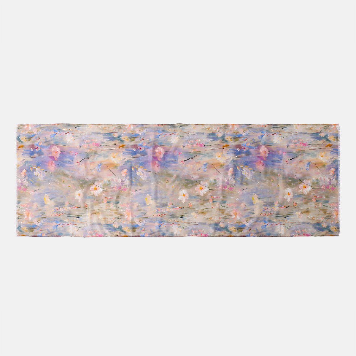 Impressionist Floral Print Lightweight Hijab Scarf(MH250) - Mariam's Collection