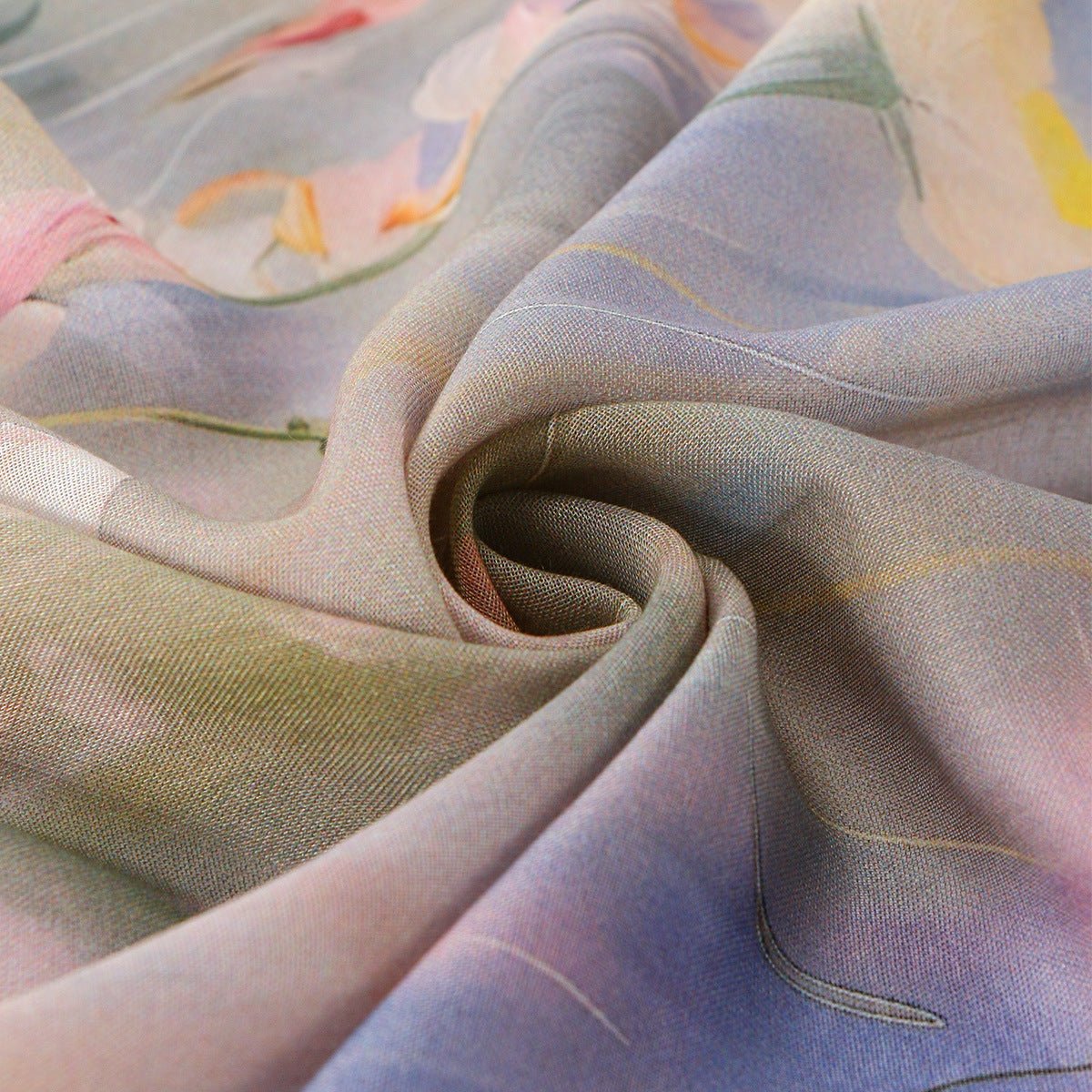Impressionist Floral Print Lightweight Hijab Scarf(MH250) - Mariam's Collection