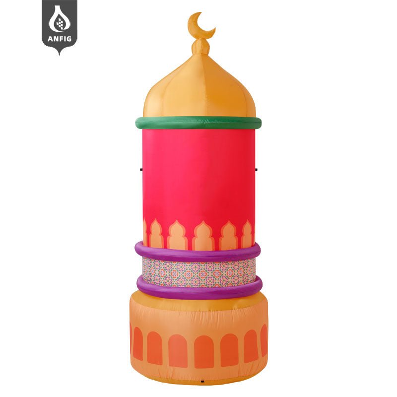 Inflatable 7.5FT Mabrook Al - Iftitah Mosque Decor with LED Lights – Ramadan & Eid Yard Decoration for Outdoor, Lawn, Garden, Party, Store Opening (MAC237） - Mariam's Collection