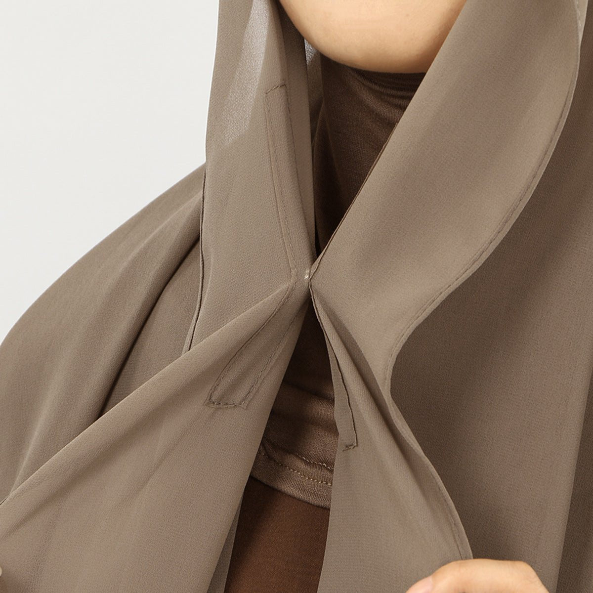 Instant Chiffon Hijab with Magnetic Closure & Ties(MH207) - Mariam's Collection