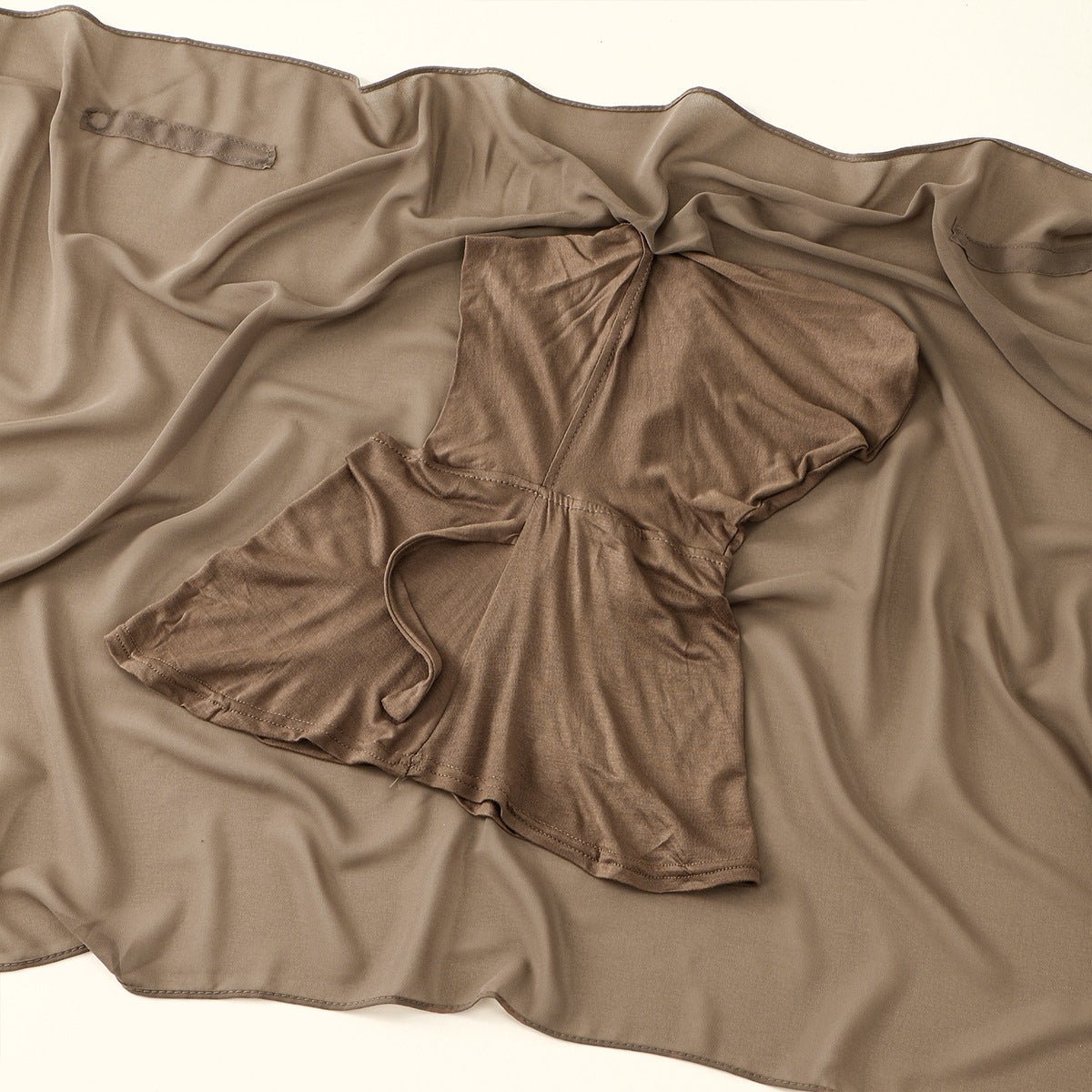 Instant Chiffon Hijab with Magnetic Closure & Ties(MH207) - Mariam's Collection