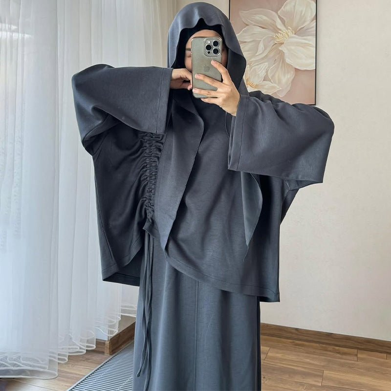 Integrated Hijab Hoodie & Maxi Skirt Set(MS194) - Mariam's Collection