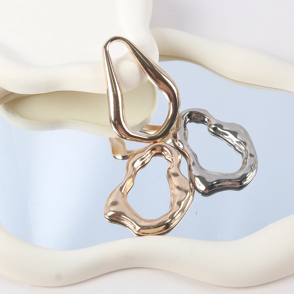 Irregular Metal Hijab Ring(MAC365) - Mariam's Collection