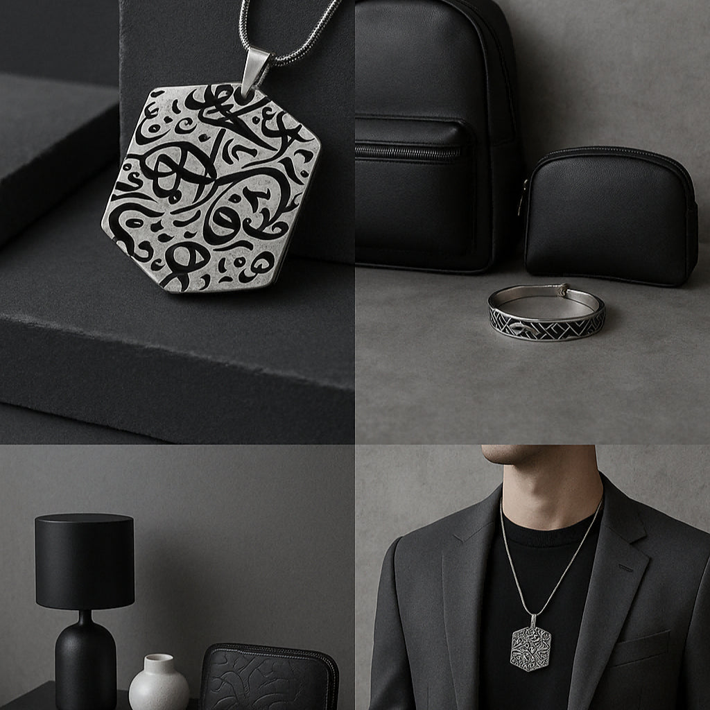Islamic Charms Collection Inspired Geometric Pendants (MAC271) - Mariam's Collection