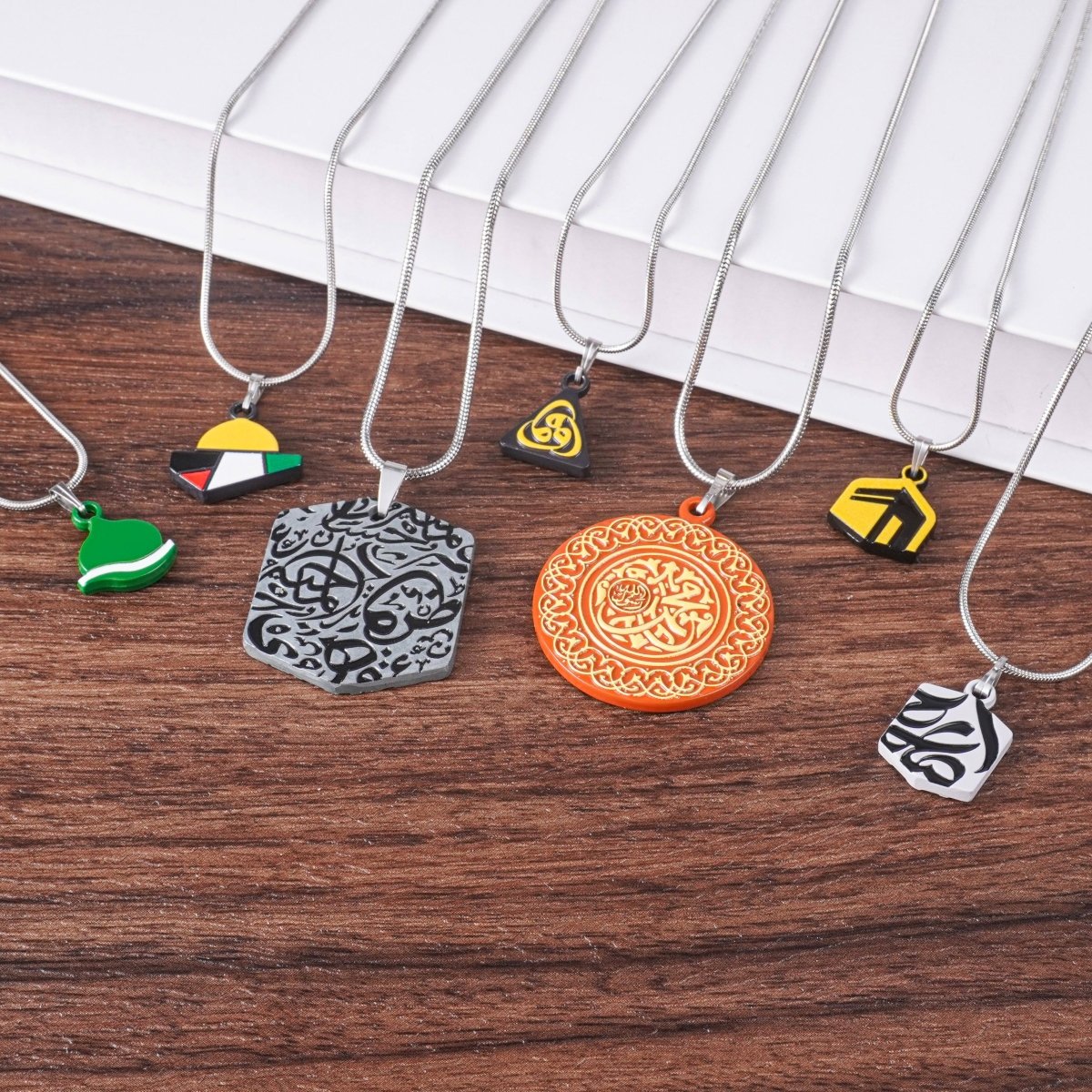Islamic Charms Collection Inspired Geometric Pendants (MAC271) - Mariam's Collection