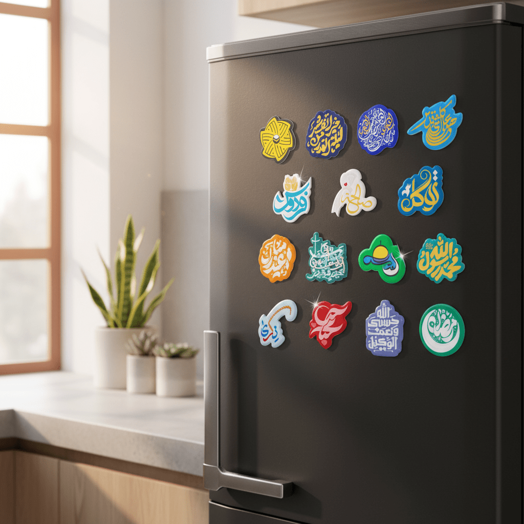 Islamic Design Souvenir Refrigerator Magnet Set (MAC328) - Mariam's Collection