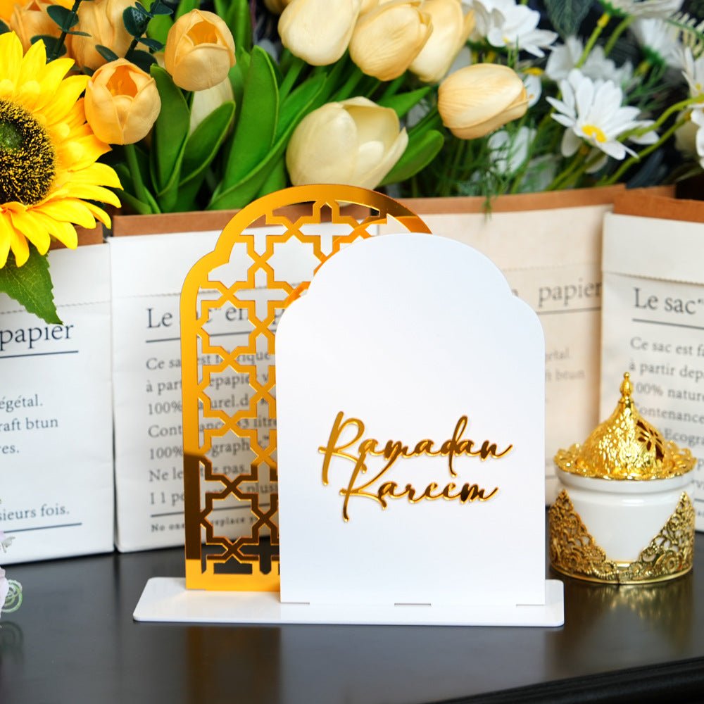 Islamic Hollow Pattern Acrylic Tabletop Decor (MAC404) - Mariam's Collection