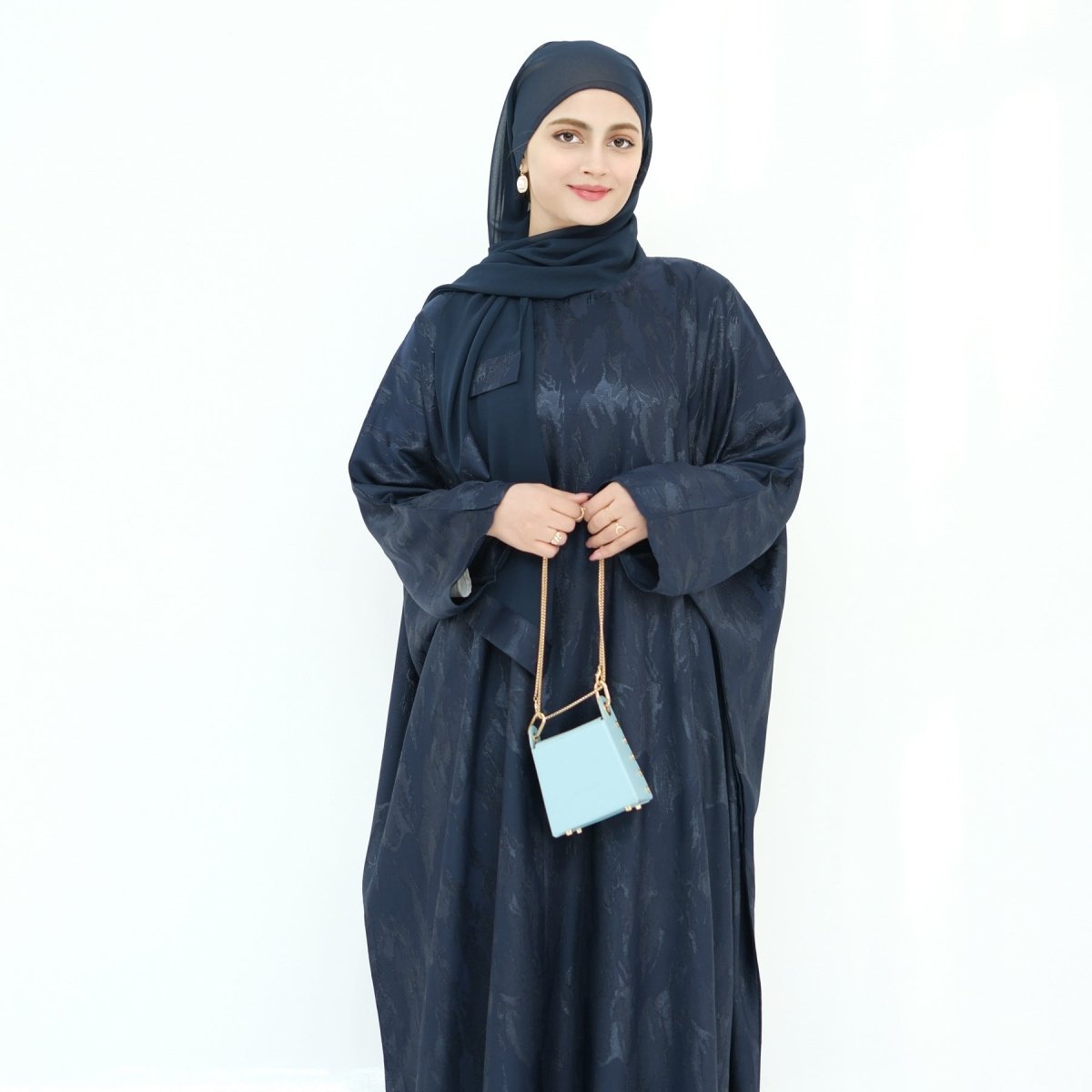 Jacquard Batwing Maxi Abaya(MA447) - Mariam's Collection