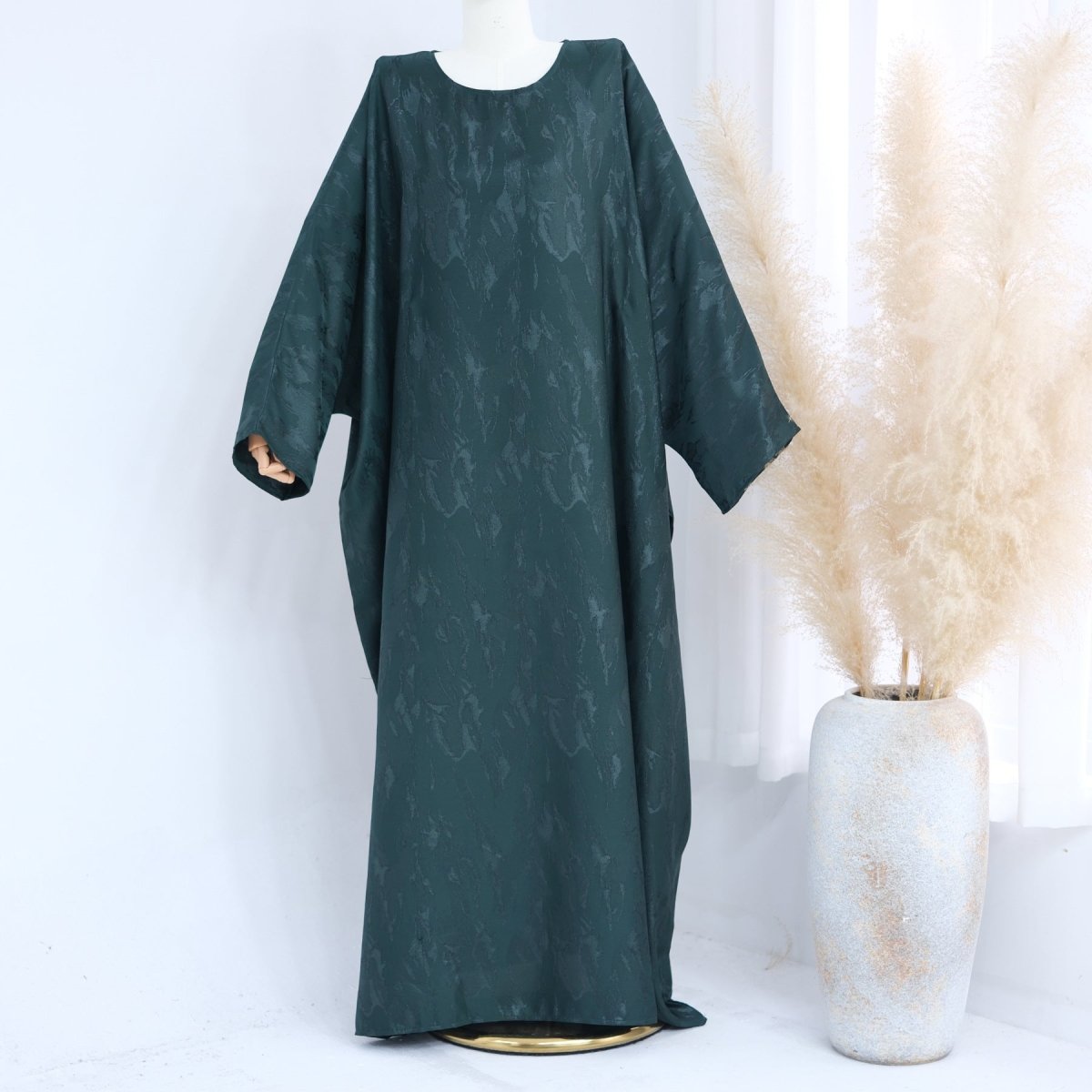Jacquard Batwing Maxi Abaya(MA447) - Mariam's Collection