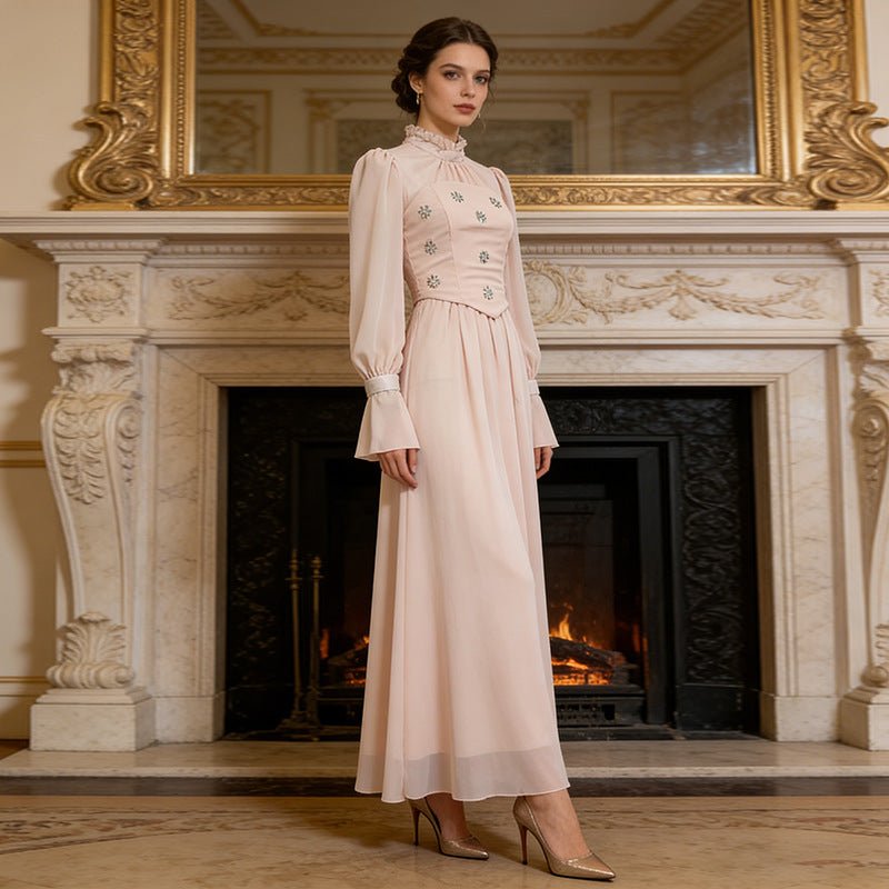 Jewel Embellished Maxi Dress(MS393) - Mariam's Collection