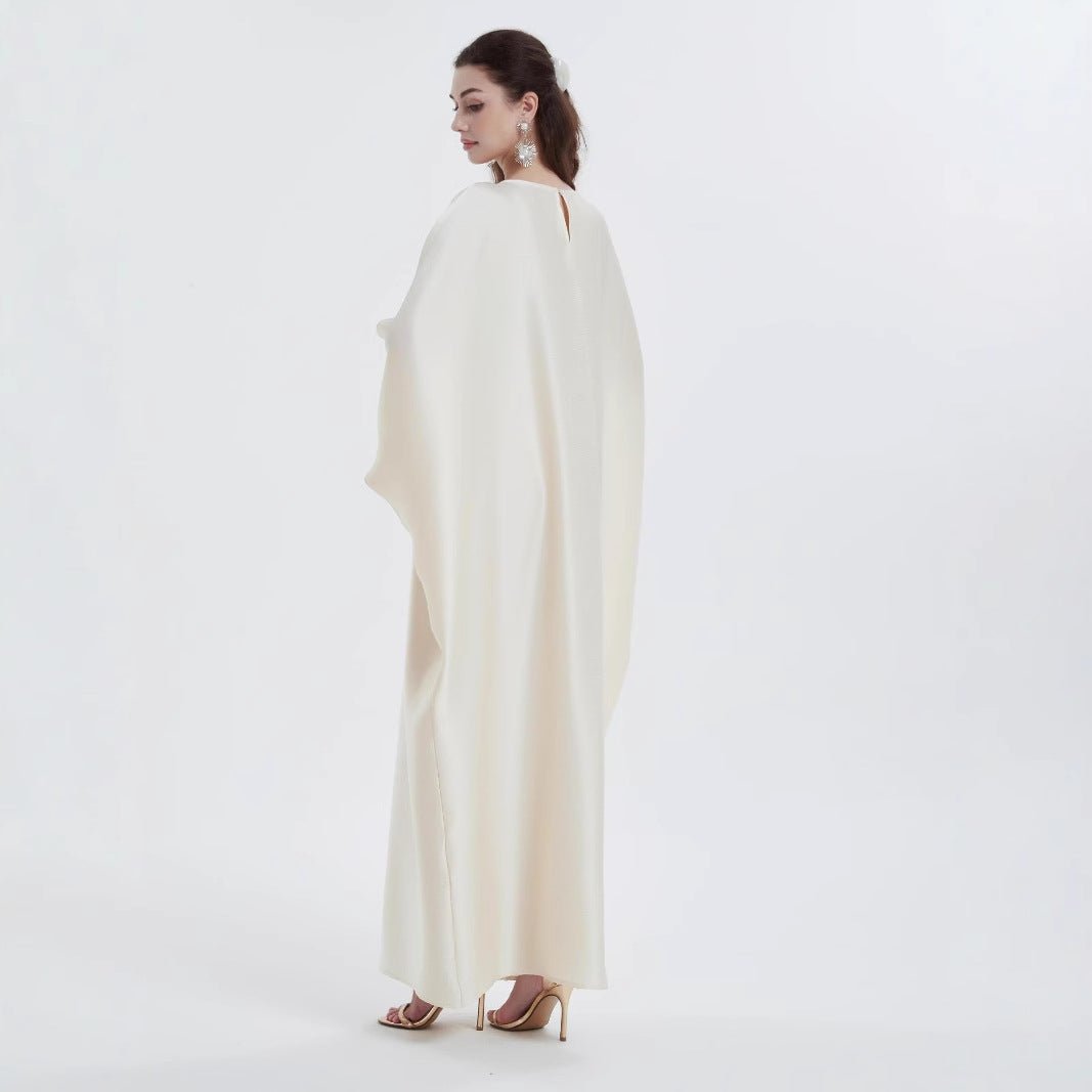 Kaftan Batwing Sleeve Crepe Satin Abaya (MA121) - Mariam's Collection