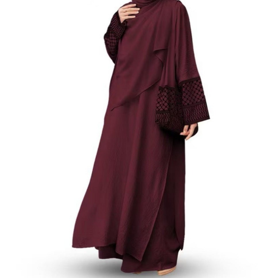 Keffiyeh-Cuff Three-Piece Set(MS495) - Mariam's Collection