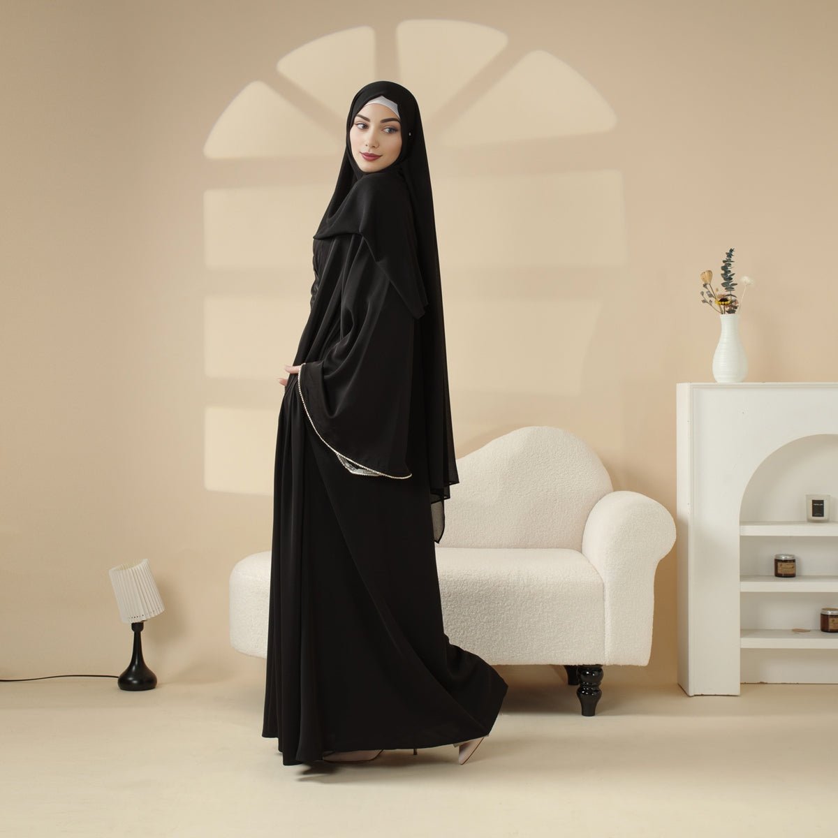 Kimono Open Abaya 3 - Piece Set (MOA094) - Mariam's Collection