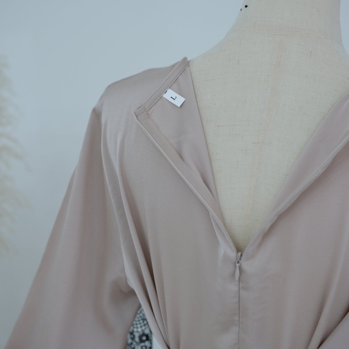 Lace Splice Satin Maxi Dress with Fixed Cape(MS438) - Mariam's Collection
