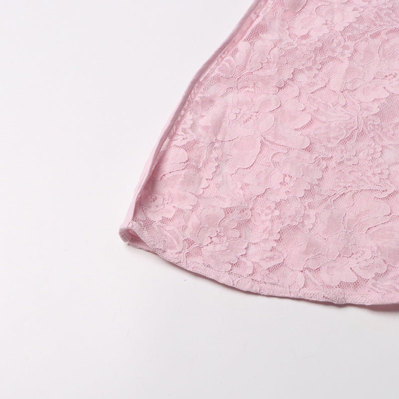 Lace Stand Collar Bell Sleeve Maxi Dress(MS395) - Mariam's Collection