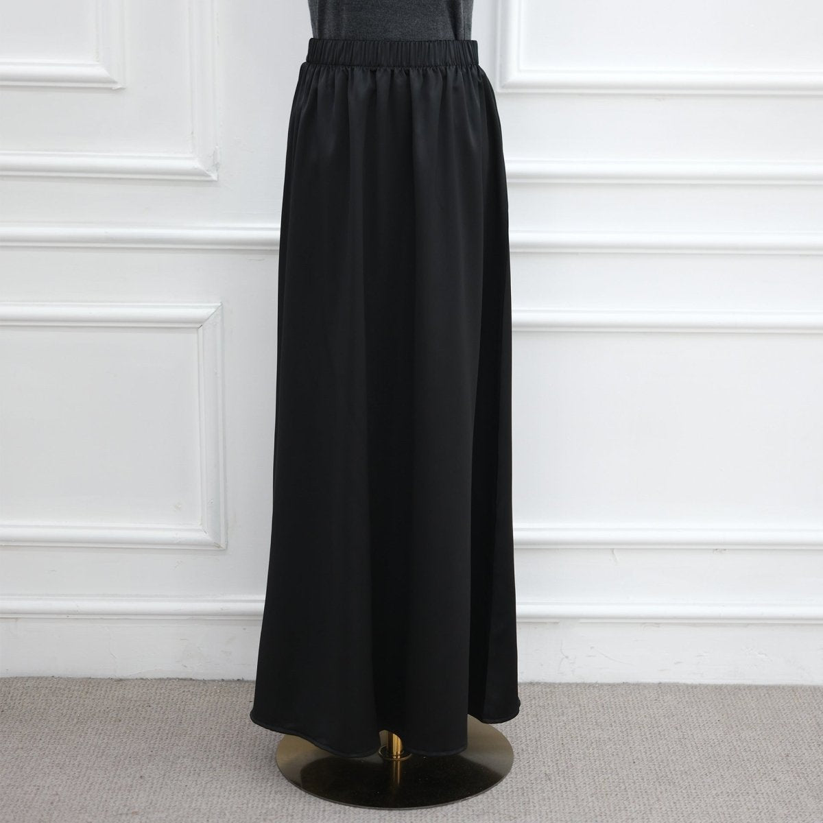 Lace Trim Contrast Panel Satin Top(MS407) - Mariam's Collection